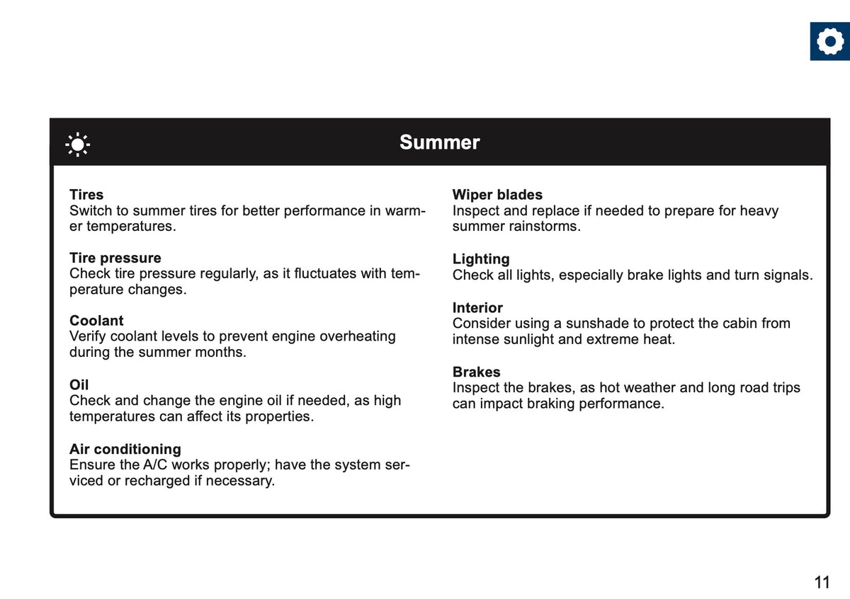 Mini Maintenance Book | English