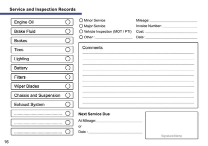 Mini Maintenance Book | English