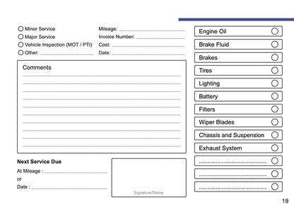 Mini Maintenance Book | English