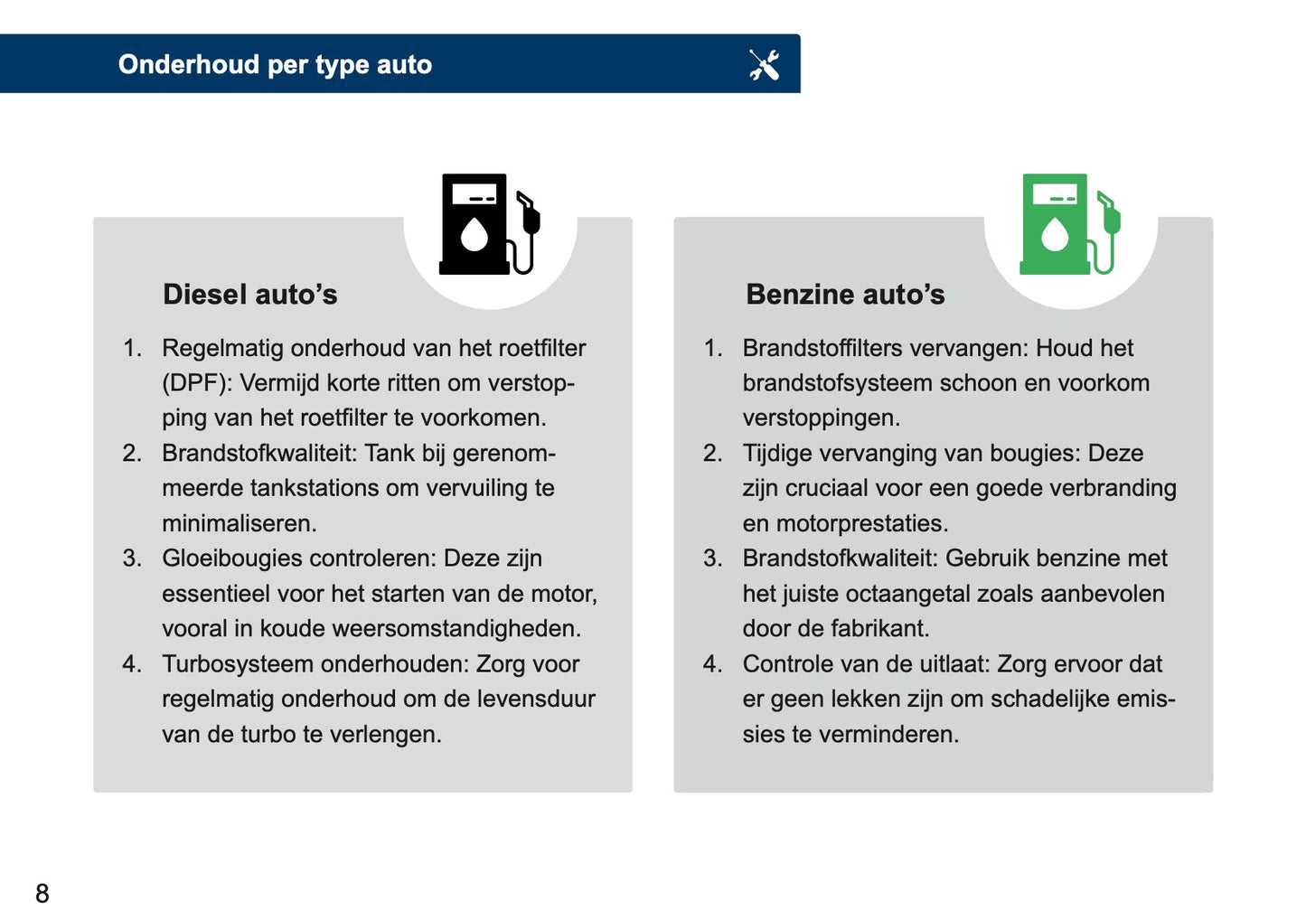 Mini Maintenance Book | Dutch