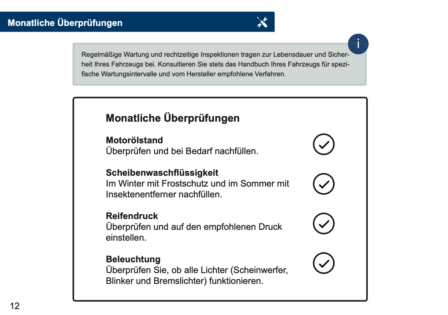 Mazda Maintenance Book | German