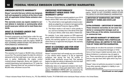 2016 Nissan GT-R Warranty Information Booklet | English