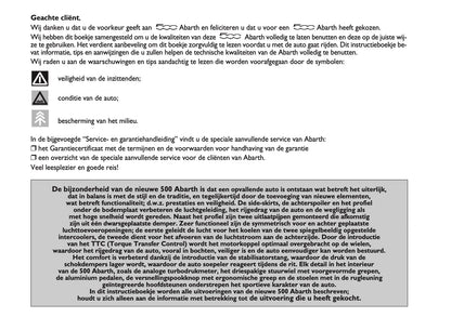2010-2011 Abarth 500 Gebruikershandleiding | Nederlands