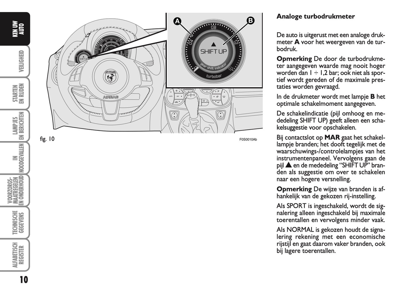 2010-2011 Abarth 500 Gebruikershandleiding | Nederlands
