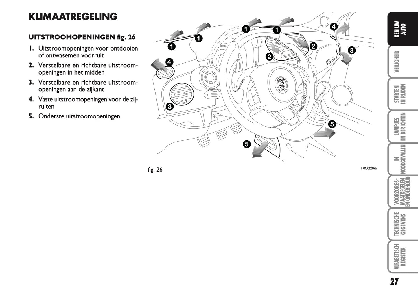 2010-2011 Abarth 500 Gebruikershandleiding | Nederlands