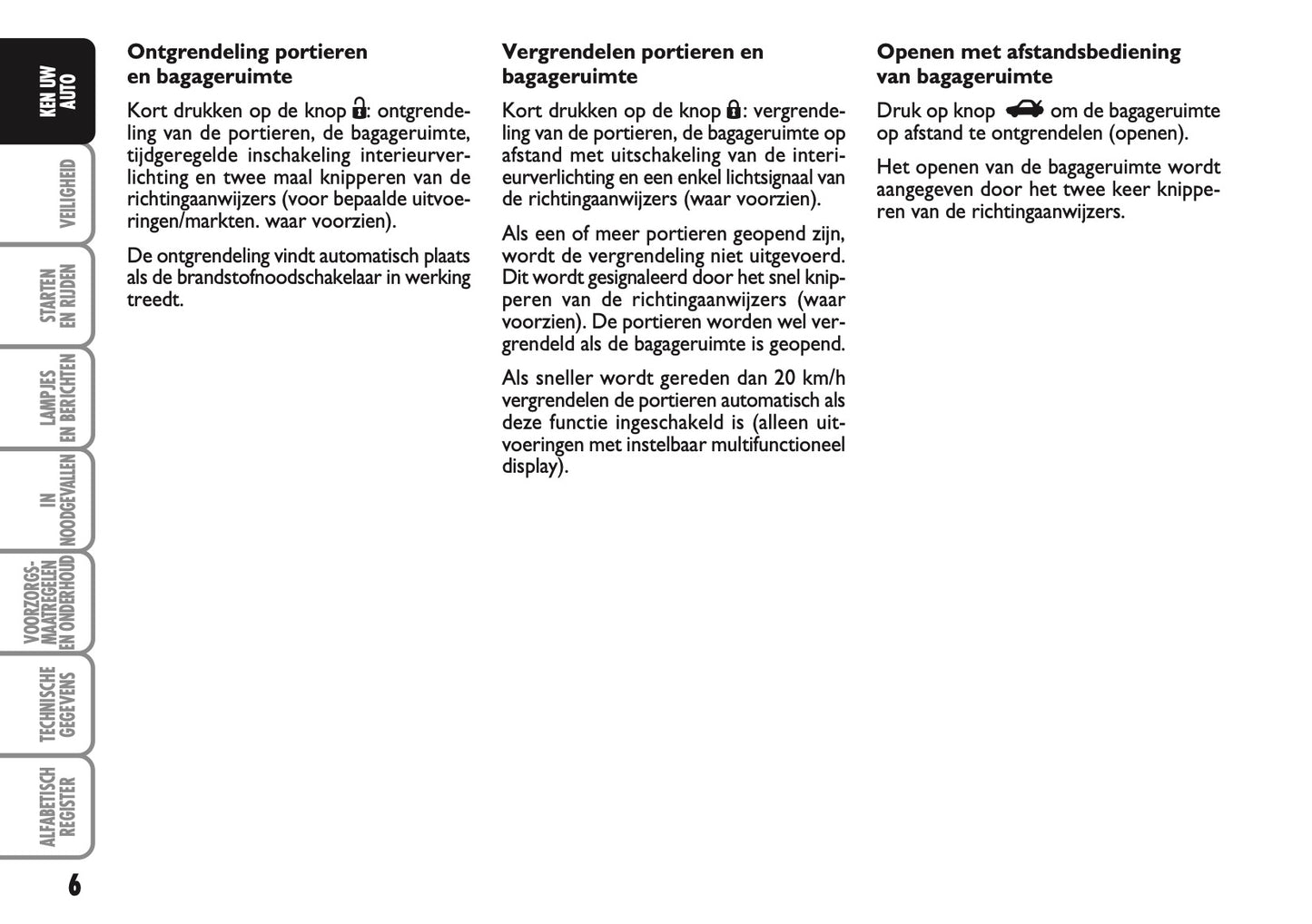 2010-2011 Abarth 500 Gebruikershandleiding | Nederlands