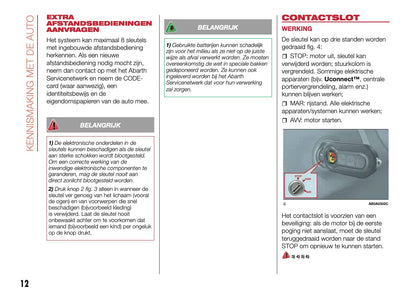 2016-2017 Abarth 500/595 Owner's Manual | Dutch