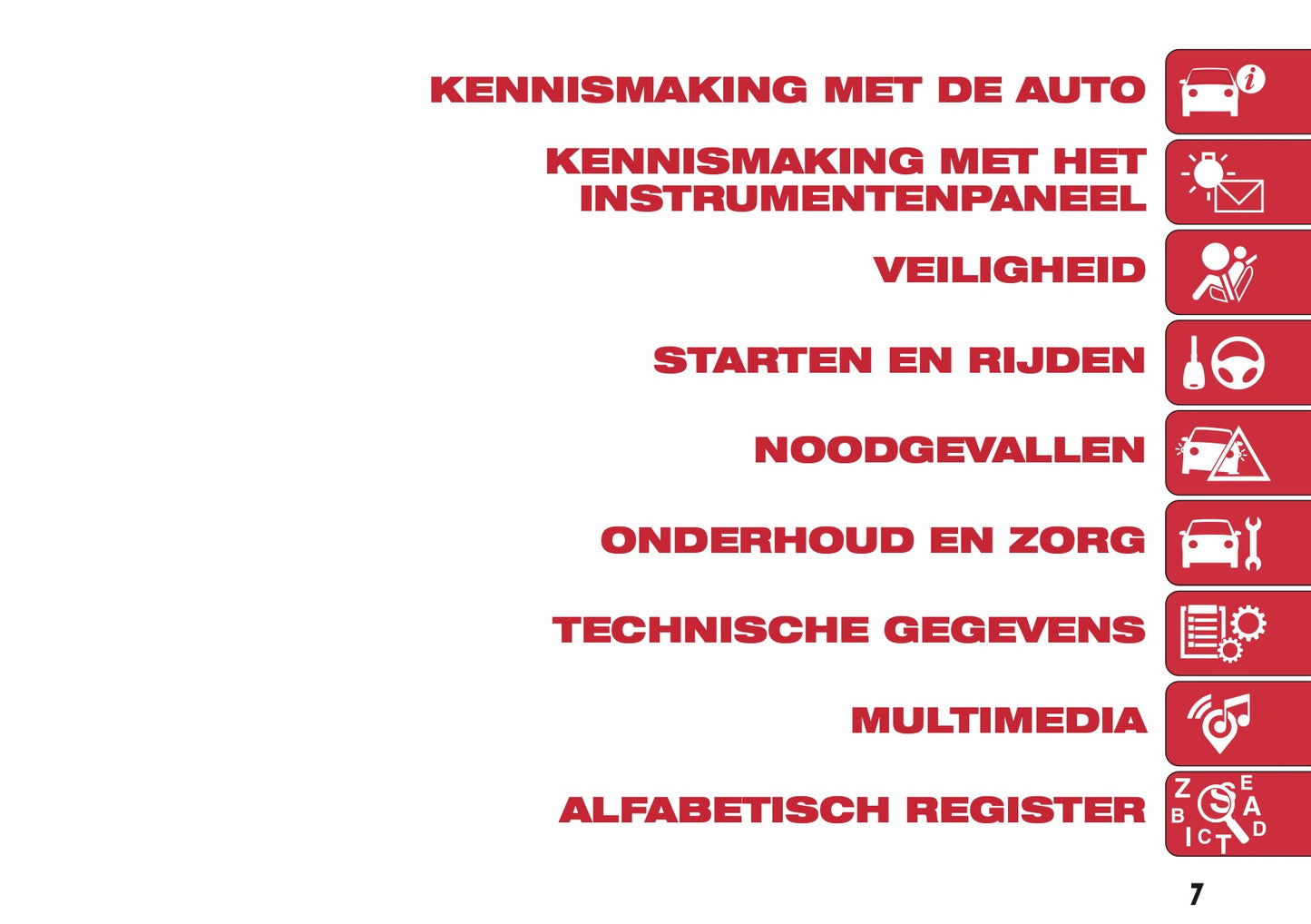 2016-2017 Abarth 500/595 Owner's Manual | Dutch