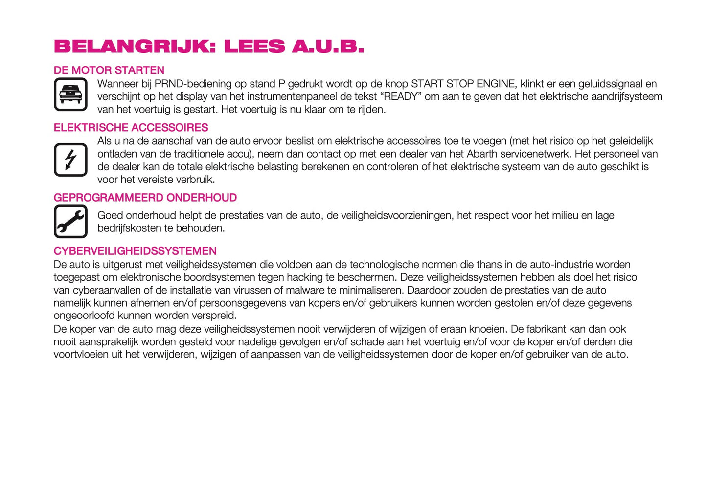 2024-2025 Abarth 600e Gebruikershandleiding | Nederlands