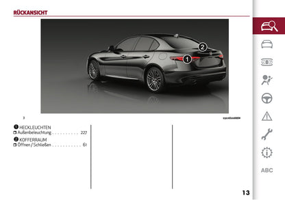2020-2021 Alfa Romeo Giulia Owner's Manual | German