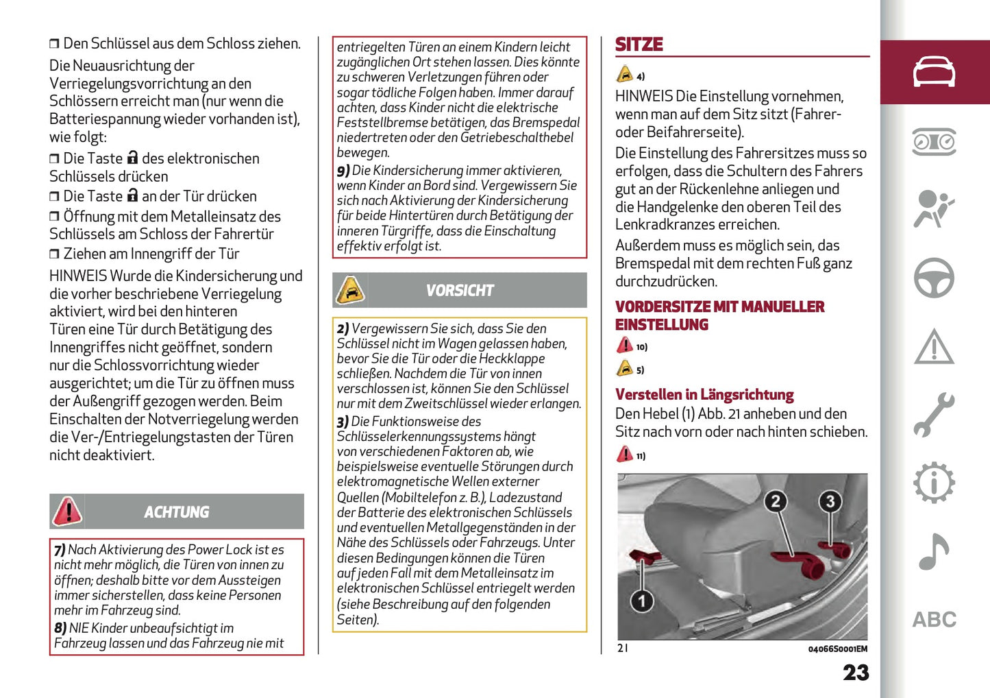 2023 Alfa Romeo Giulia Owner's Manual | German