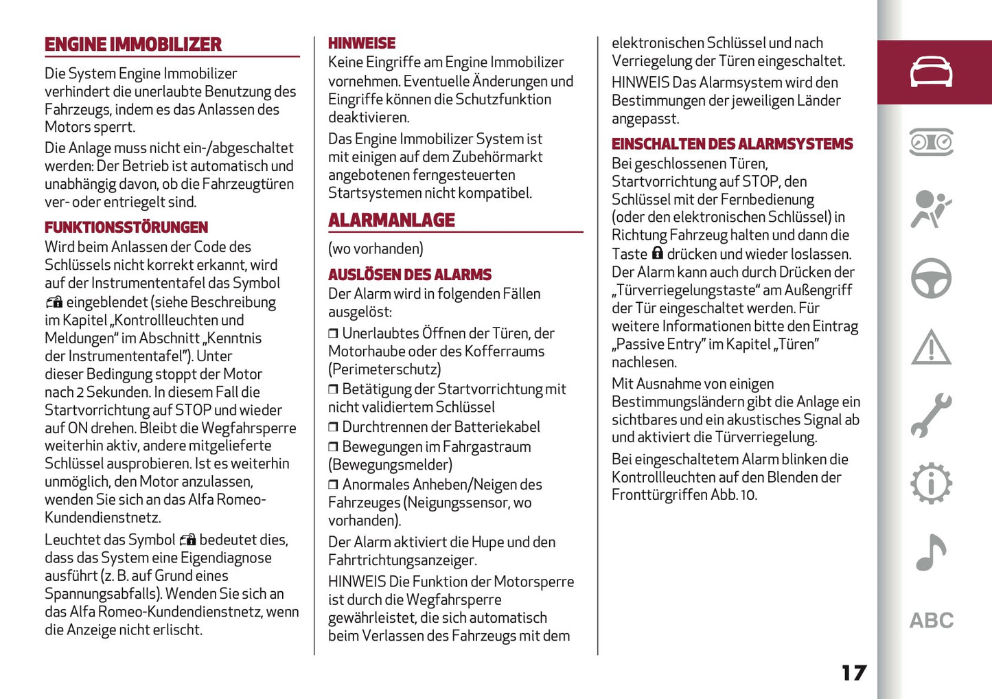 2024-2025 Alfa Romeo Giulia Bedienungsanleitung | Deutsch