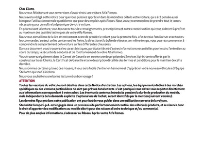 2026 Alfa Romeo Giulia Manuel du propriétaire | Français