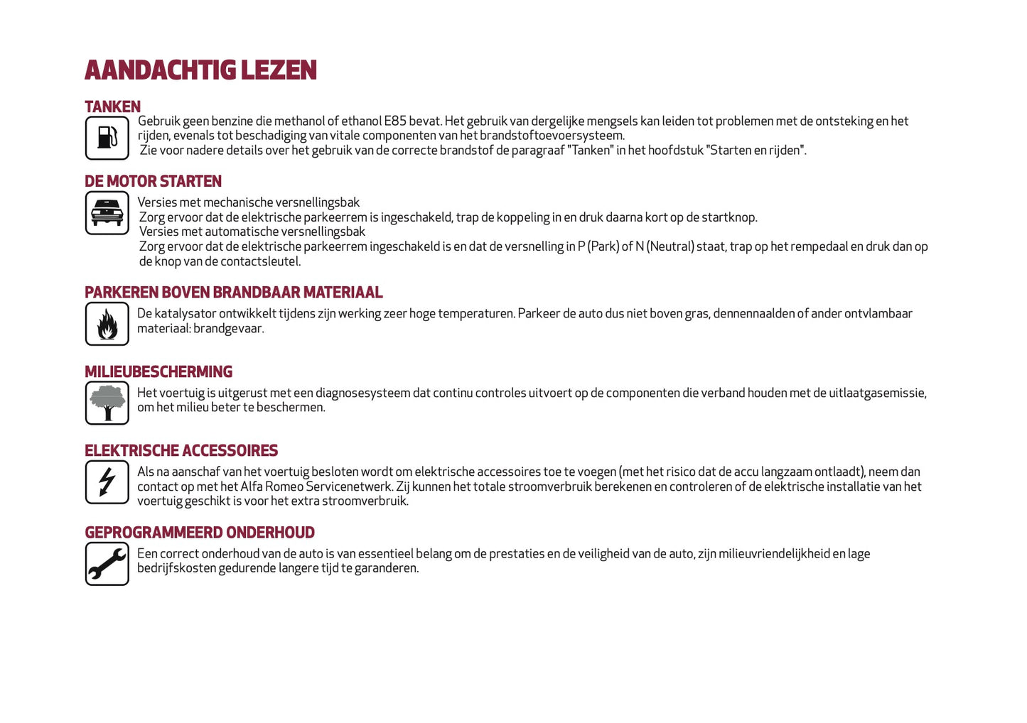 2018 Alfa Romeo Giulia Owner's Manual | Dutch