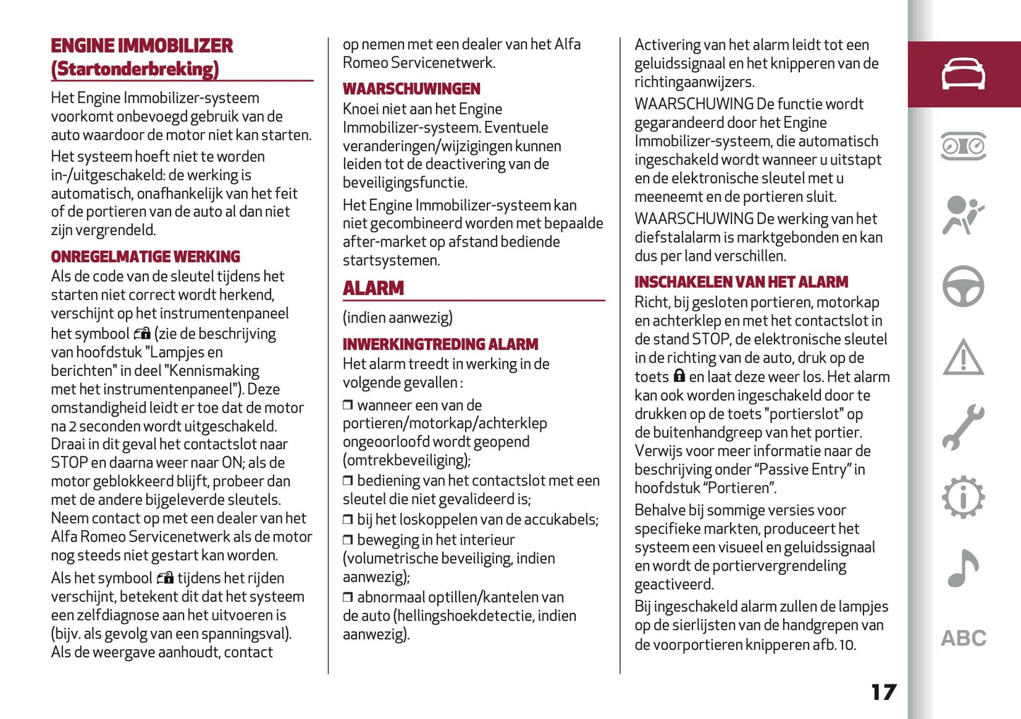 2023 Alfa Romeo Giulia Owner's Manual | Dutch