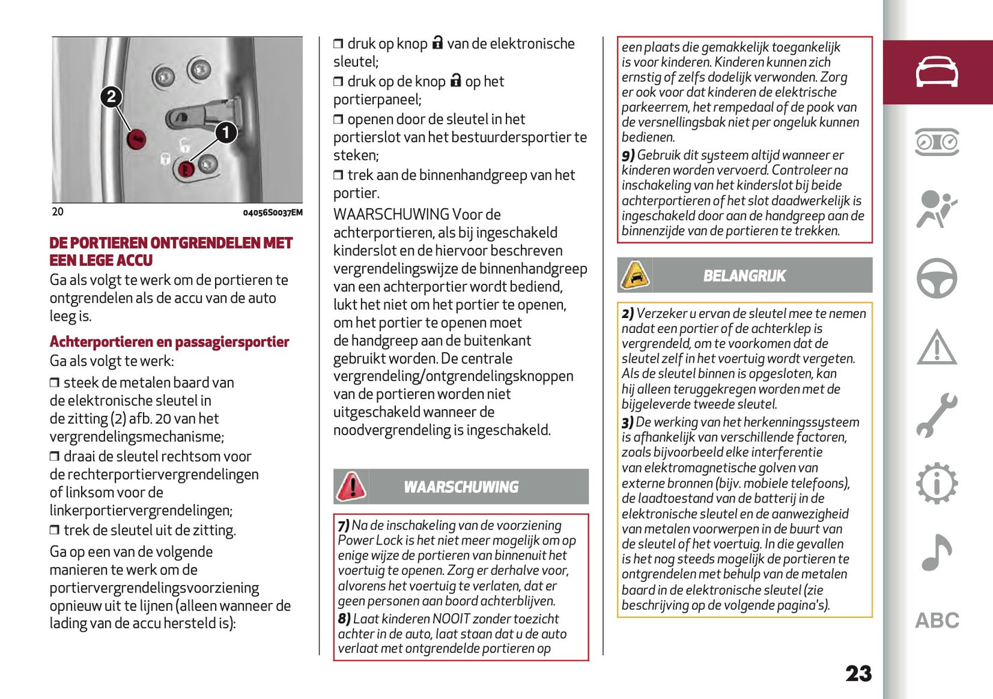 2023 Alfa Romeo Giulia Owner's Manual | Dutch