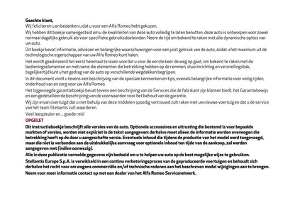 2024-2025 Alfa Romeo Giulia Owner's Manual | Dutch