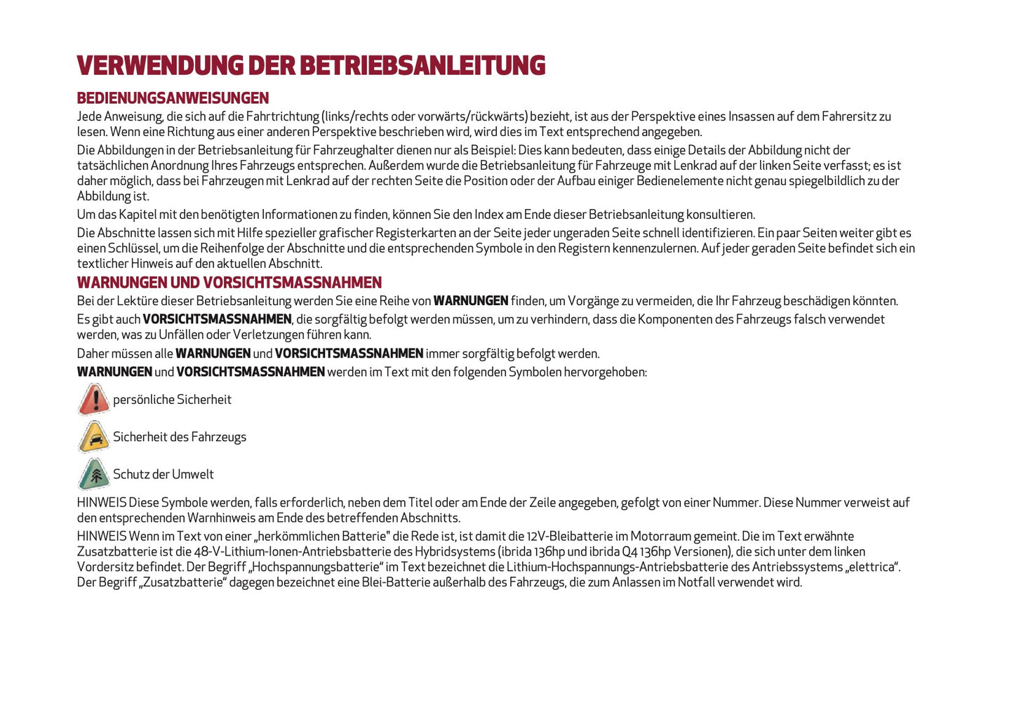 2025 Alfa Romeo Junior Owner's Manual | German