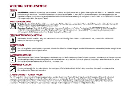 2026 Alfa Romeo Junior Owner's Manual | German