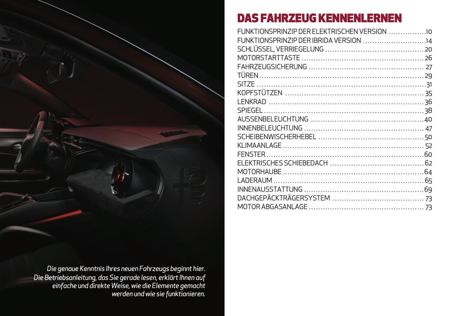 2026 Alfa Romeo Junior Owner's Manual | German