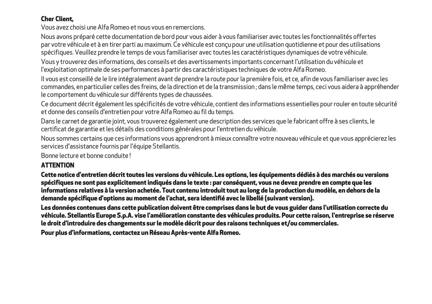 2026 Alfa Romeo Junior Manuel du propriétaire | Français