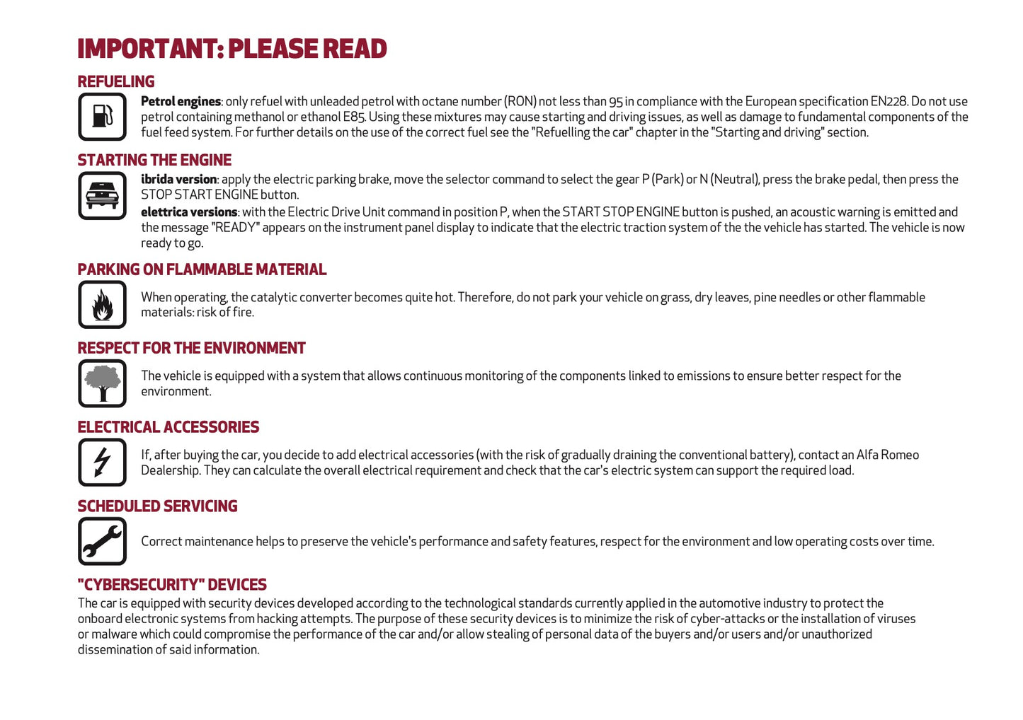 2026 Alfa Romeo Junior Owner's Manual | English