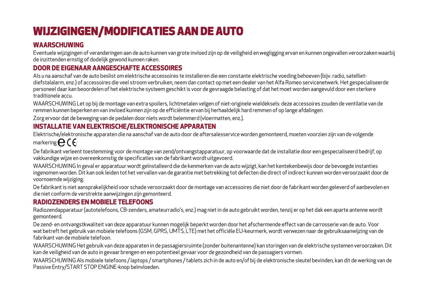 2025 Alfa Romeo Junior Gebruikershandleiding | Nederlands