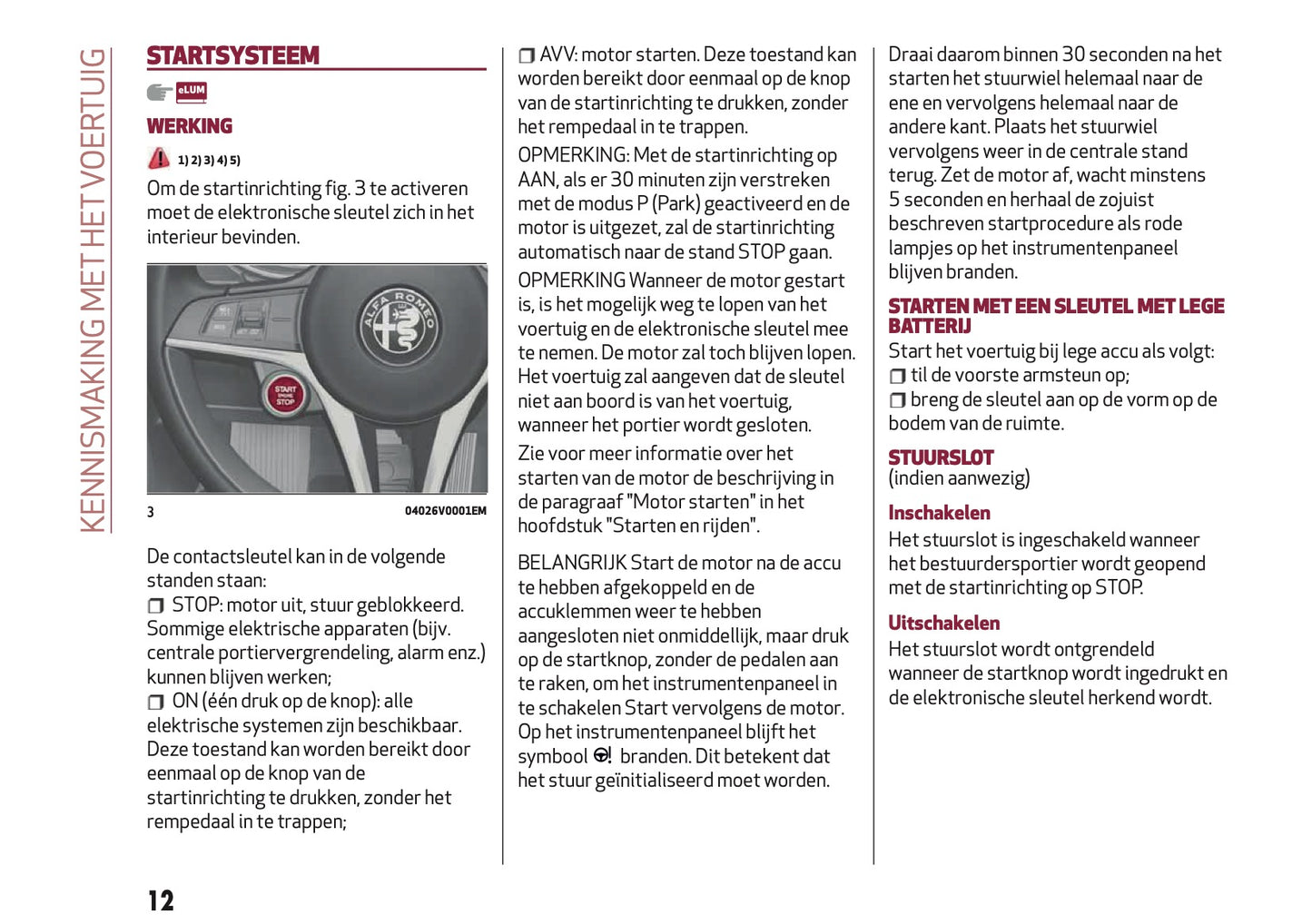 2019 Alfa Romeo Stelvio Owner's Manual | Dutch