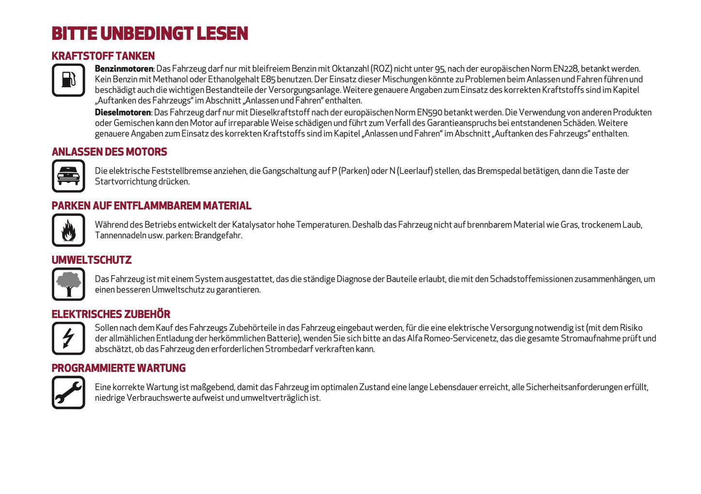 2024-2025 Alfa Romeo Tonale Owner's Manual | German