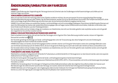 2024-2025 Alfa Romeo Tonale Owner's Manual | German