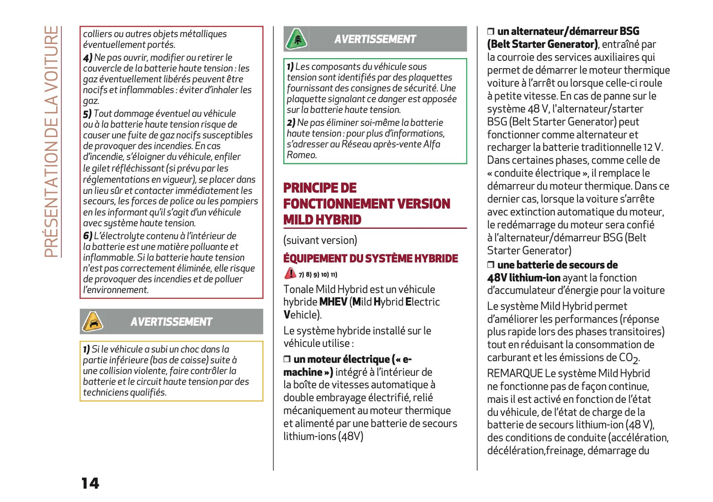 2024-2025 Alfa Romeo Tonale Manuel du propriétaire | Français