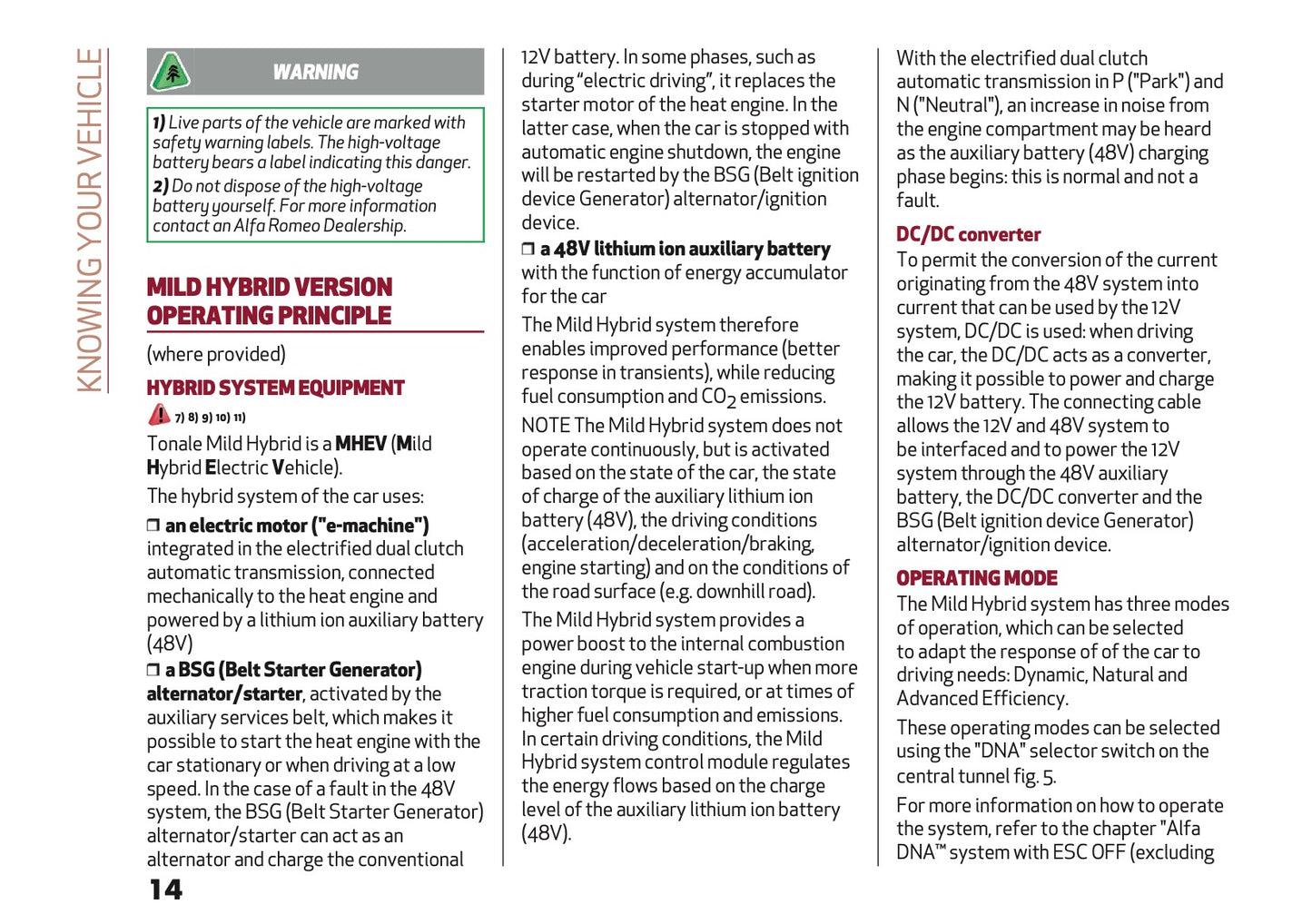 2024-2025 Alfa Romeo Tonale Owner's Manual | English