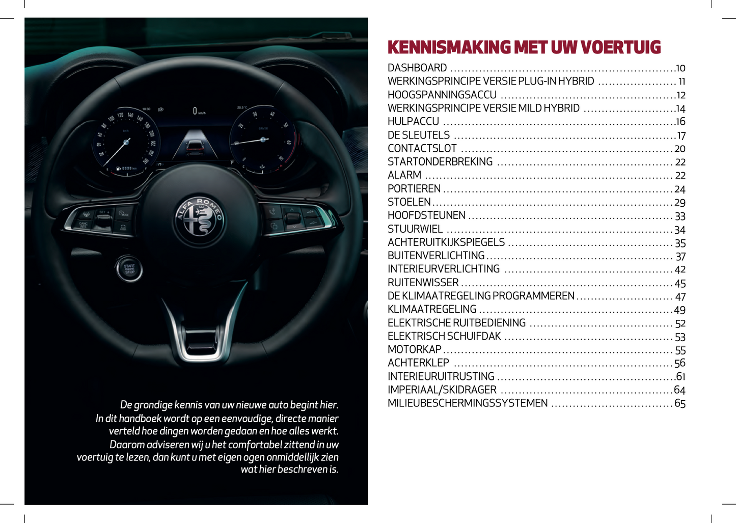 2024 Alfa Romeo Tonale Owner's Manual | Dutch