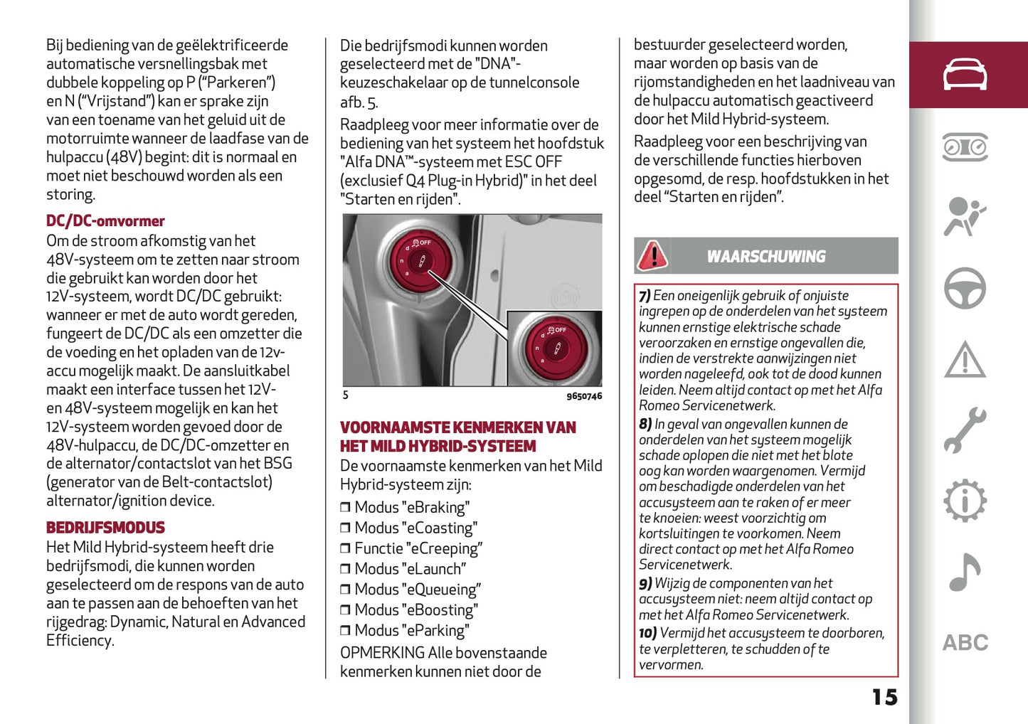 2024-2025 Alfa Romeo Tonale Gebruikershandleiding | Nederlands