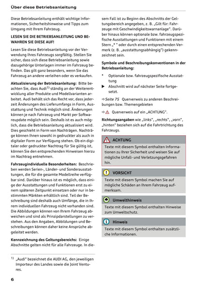 2025-2026 Audi A3 Owner's Manual | German