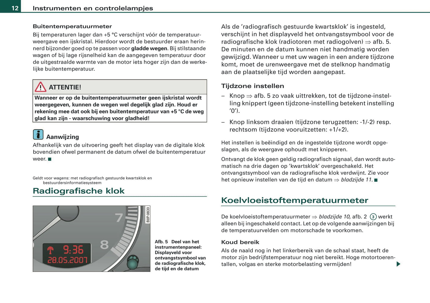 2007-2008 Audi A3 Owner's Manual | Dutch