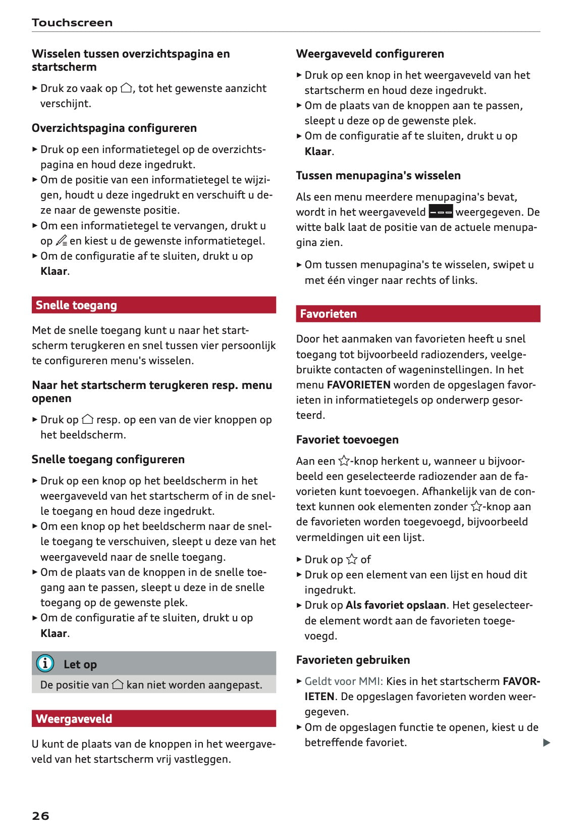 2020-2021 Audi A3 Owner's Manual | Dutch