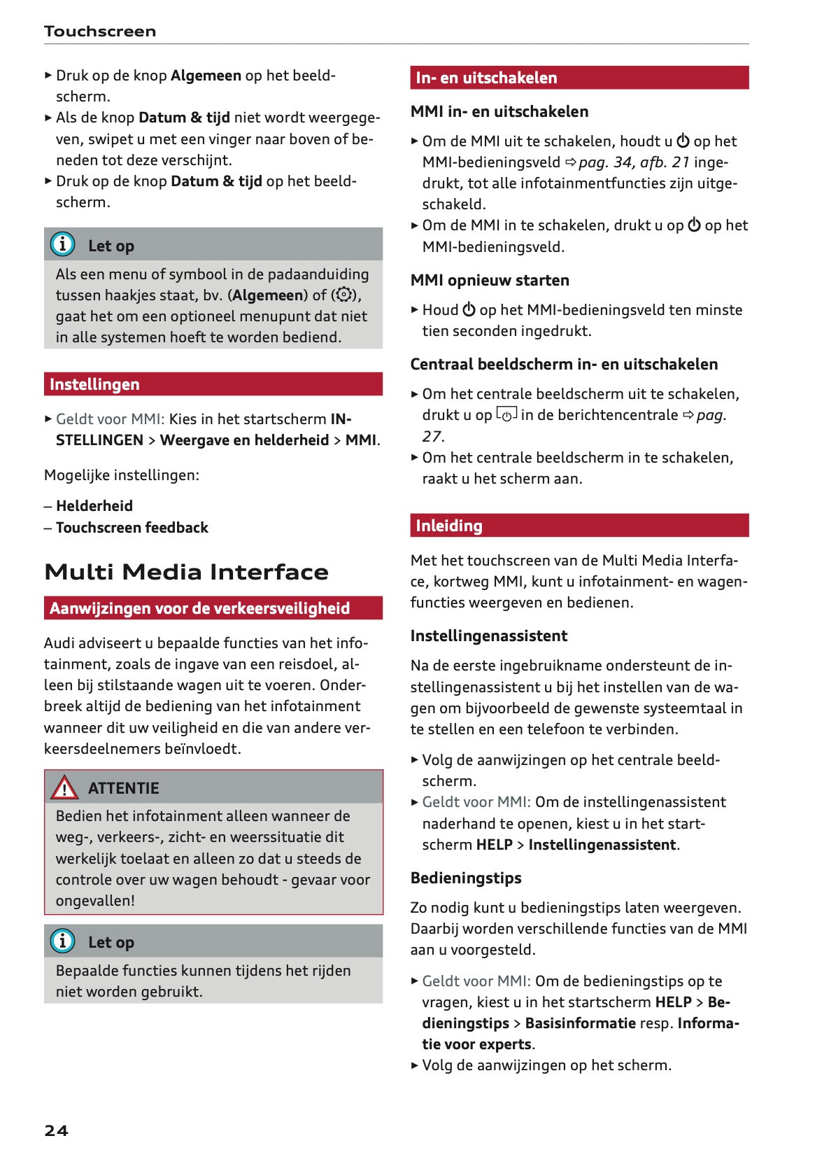 2021 Audi A3 Owner's Manual | Dutch
