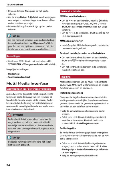 2021 Audi A3 Owner's Manual | Dutch