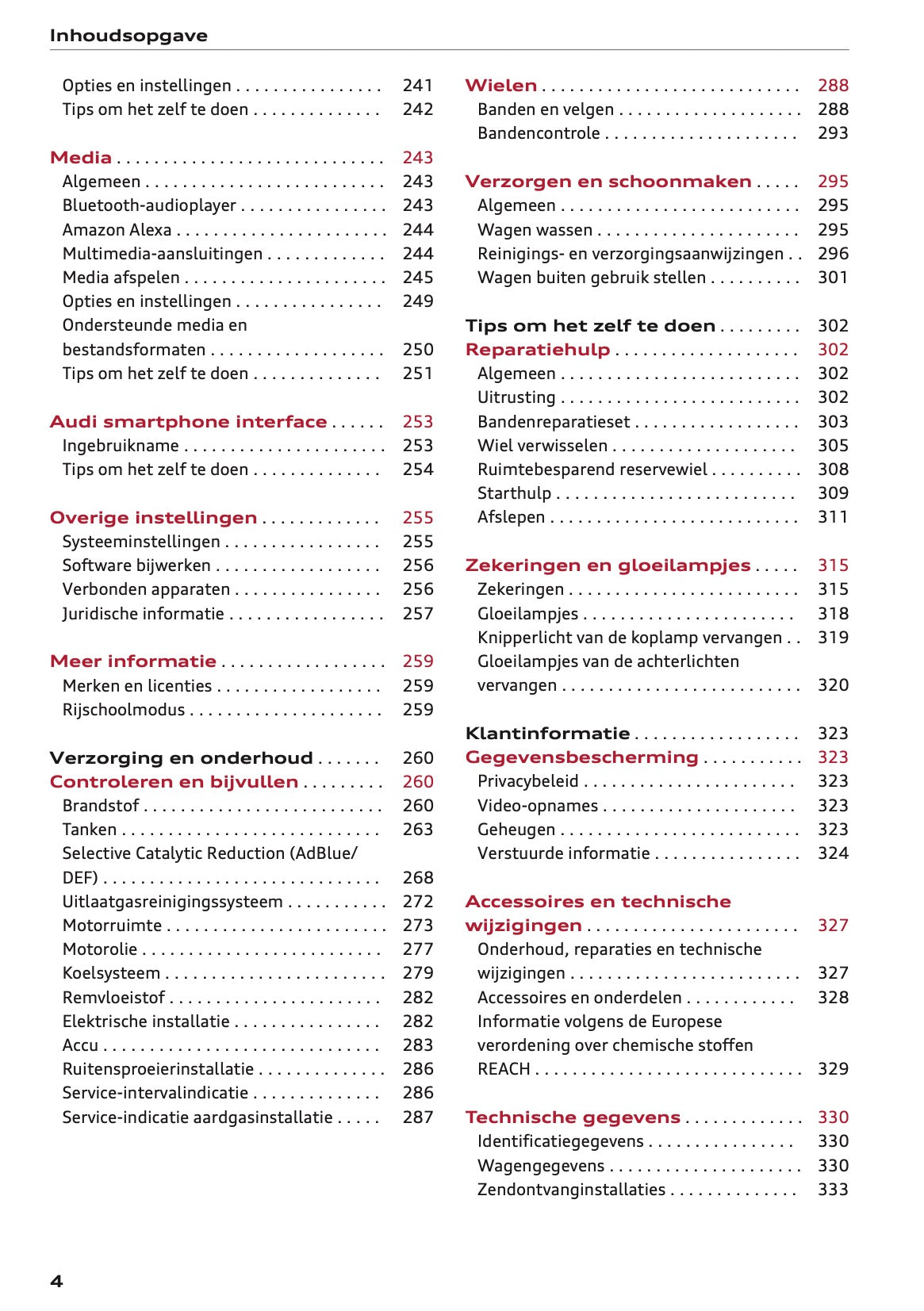 2021 Audi A3 Owner's Manual | Dutch