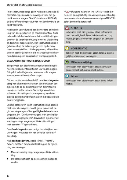 2021 Audi A3 Owner's Manual | Dutch