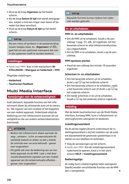 2022-2023 Audi A6 Owner's Manual | Dutch