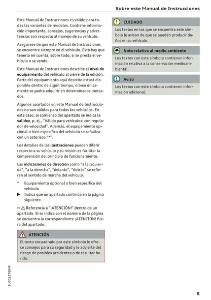 2017-2018 Audi Q3 Owner's Manual | Spanish