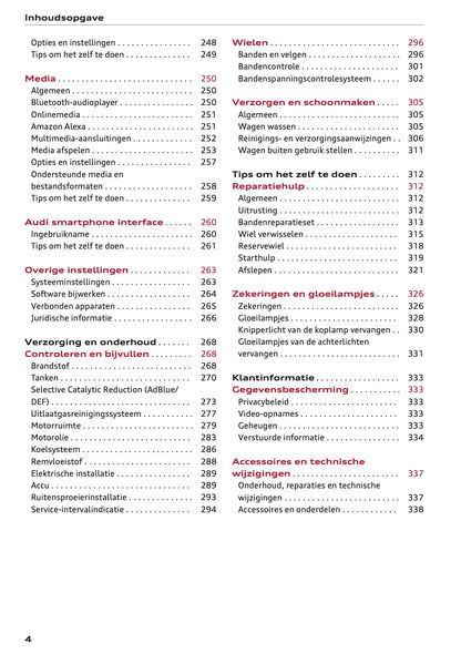 2022 Audi Q3 Owner's Manual | Dutch