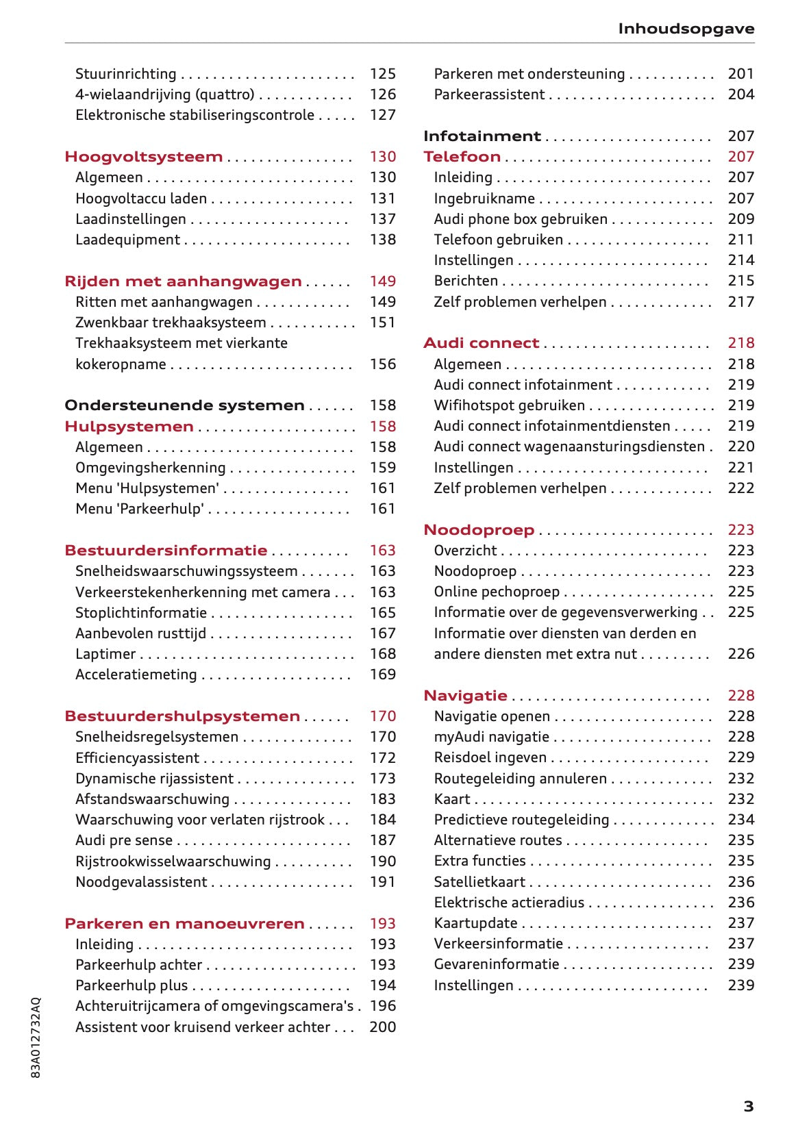 2023-2024 Audi Q3 Owner's Manual | Dutch