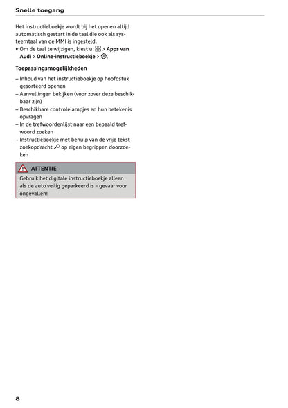 2026 Audi Q3 Owner's Manual | Dutch