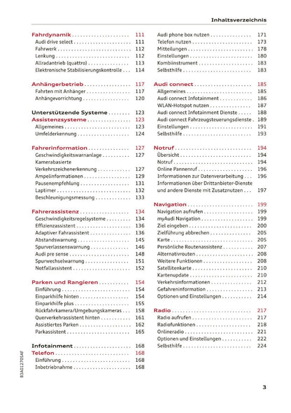 2019-2020 Audi Q3/RS Q3 Owner's Manual | German