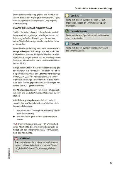 2019-2020 Audi Q3/RS Q3 Owner's Manual | German