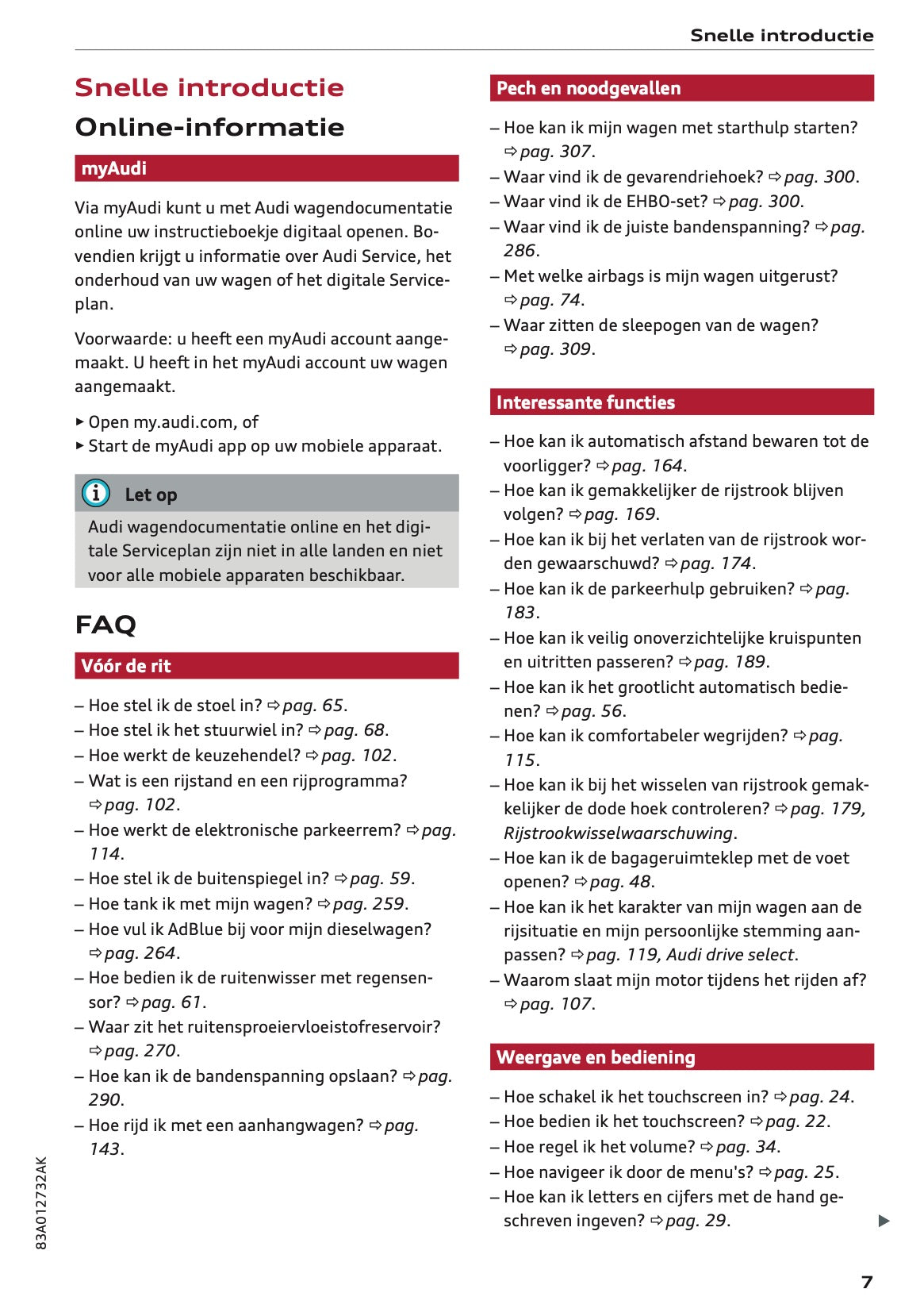 2021-2022 Audi Q3/RS Q3 Owner's Manual | Dutch