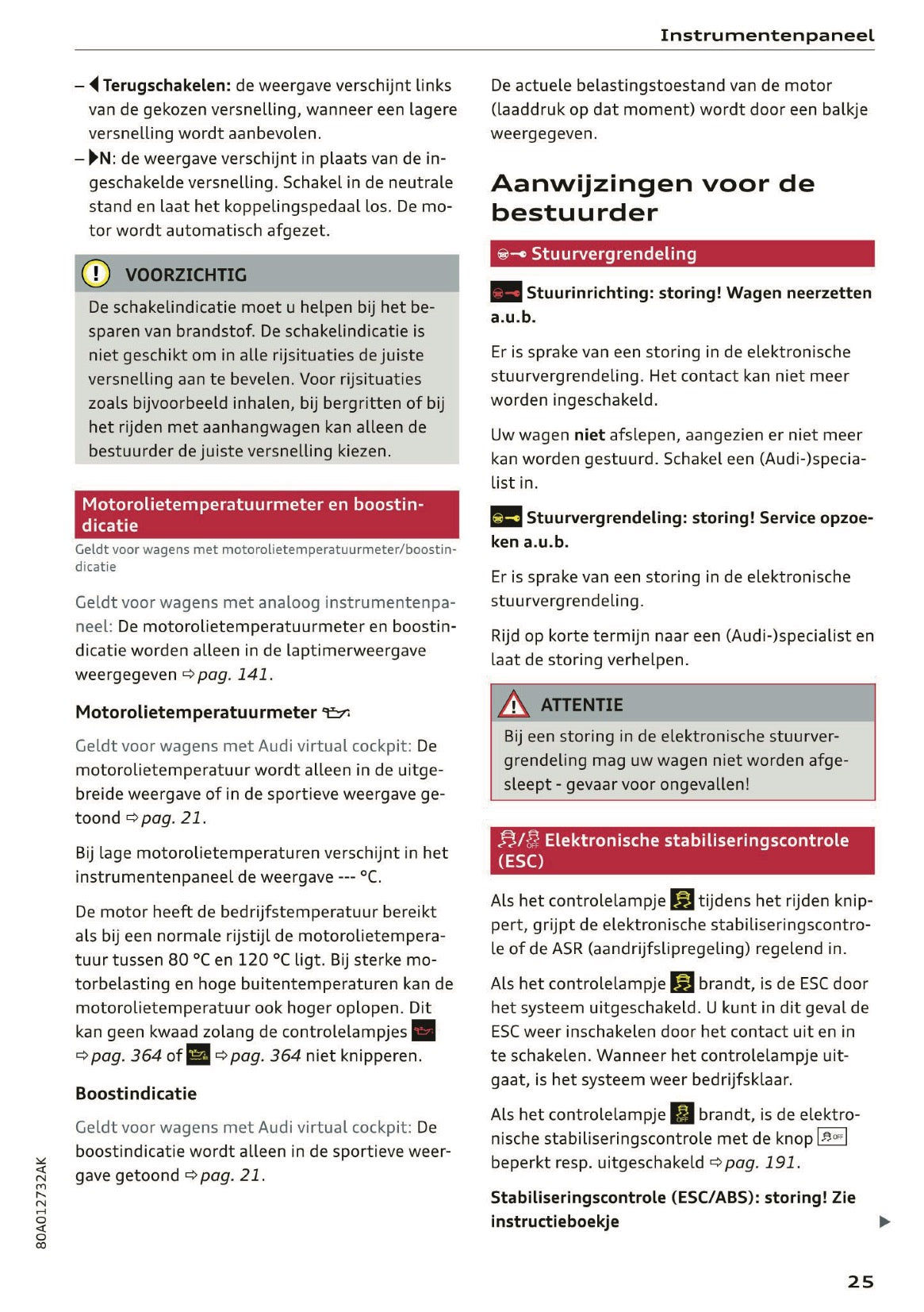 2020 Audi Q5 Owner's Manual | Dutch